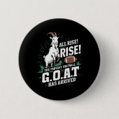 Fantasy Football Goat Shirt League Champion Champ  Ronde Button 5,7 Cm (Voorkant)