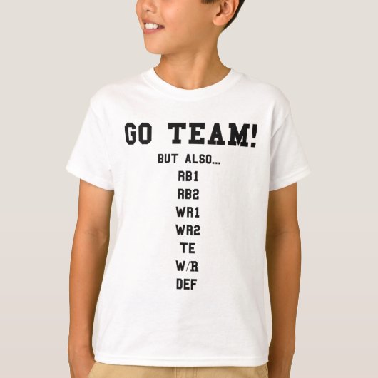 Fantasy Football Grappig - Ga Team T-shirt (Voorkant)