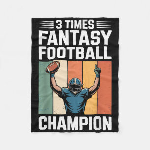 Fantasy Football Grappige 3-voudig Kampioen Fleece Deken