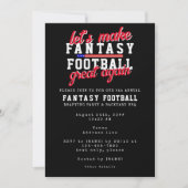 Fantasy Football Great Again League Drafting Party Kaart (Voorkant)