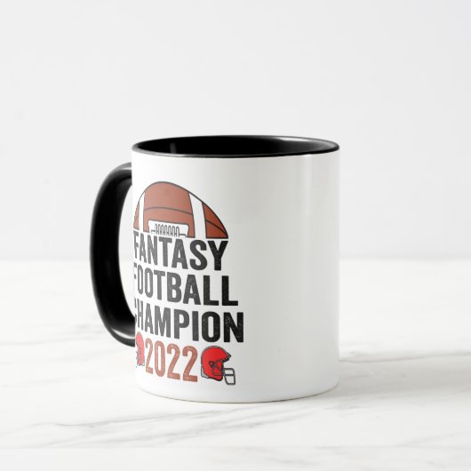 Fantasy Football Kampioen 2022 Voetbalfan Mok (Voorkant links)