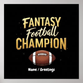 Fantasy Football Kampioen Domineer Als Een Pro Poster