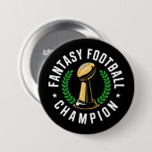 Fantasy Football Kampioen Ronde Button 7,6 Cm (Voorkant /achterkant)
