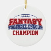 Fantasy Football League Champion Keramisch Ornament (Voorkant)
