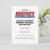 Fantasy Football League Draft Party Kaart (Staand voorkant)