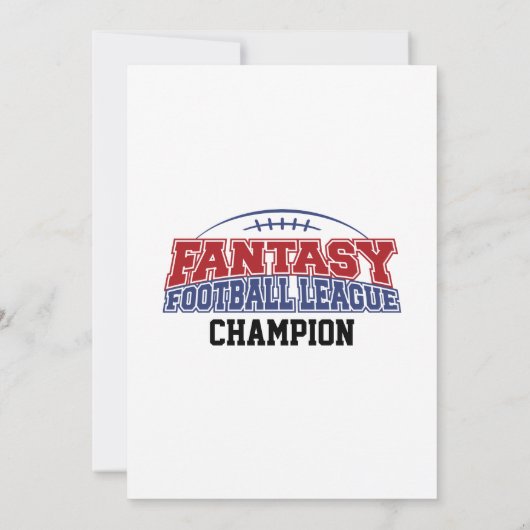 Fantasy Football League Draft Party Kaart (Achterkant)