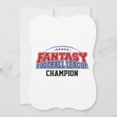Fantasy Football League Draft Party Kaart (Achterkant)
