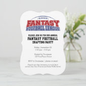 Fantasy Football League Draft Party Kaart (Staand voorkant)