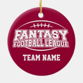Fantasy Football League Keramisch Ornament (Achterkant)