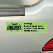 Fantasy Football League - Maak je eigen Bumpersticker (Op auto)