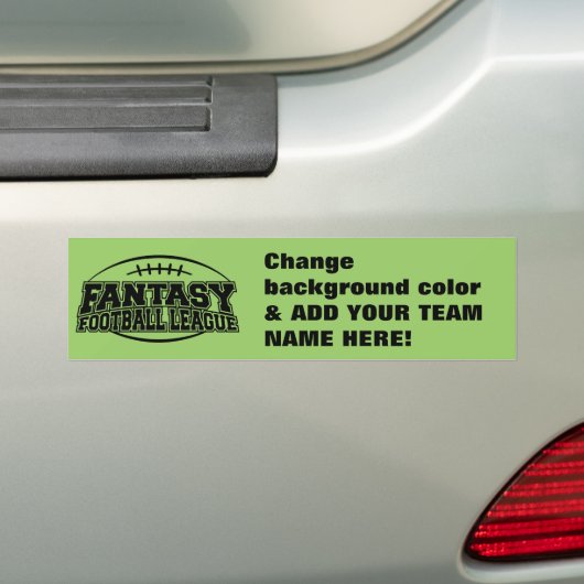 Fantasy Football League - Maak je eigen Bumpersticker (Op auto)