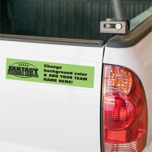 Fantasy Football League - Maak je eigen Bumpersticker (Op Truck)