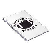 Fantasy Football Legend Funny Novelty Gameday Notitieboek (Rechterzijde)