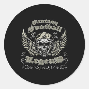 Fantasy Football Legend Retro Fantasy Foot Ronde Sticker