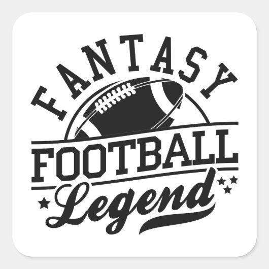 Fantasy Football Legend Vierkante Sticker (Voorkant)