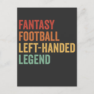 Fantasy Football linkshandig legende grappige retr Briefkaart