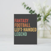 Fantasy Football linkshandig legende grappige retr Briefkaart (Staand voorkant)