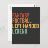 Fantasy Football linkshandig legende grappige retr Briefkaart (Voorkant / Achterkant)