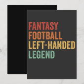 Fantasy Football linkshandig legende grappige retr Kaart (Voorkant / Achterkant)