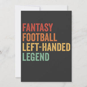 Fantasy Football linkshandig legende grappige retr Kaart