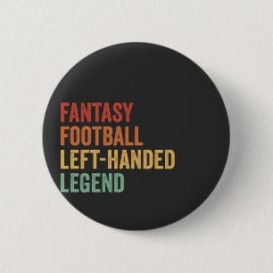 Fantasy Football linkshandig legende grappige retr Ronde Button 5,7 Cm
