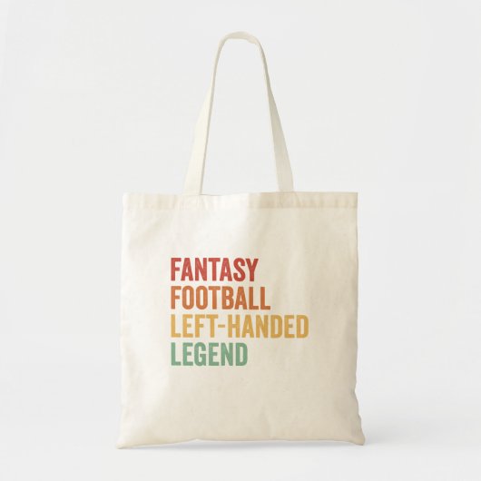 Fantasy Football linkshandig legende grappige retr Tote Bag (Voorkant)