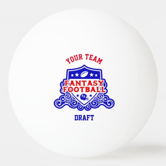 Fantasy Football Logo Draft Pick Lottery Pingpongbal (Achterkant)