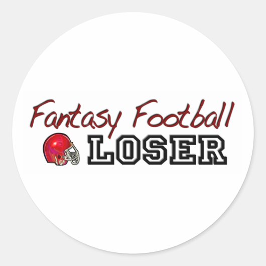 Fantasy Football Loser Ronde Sticker (Voorkant)