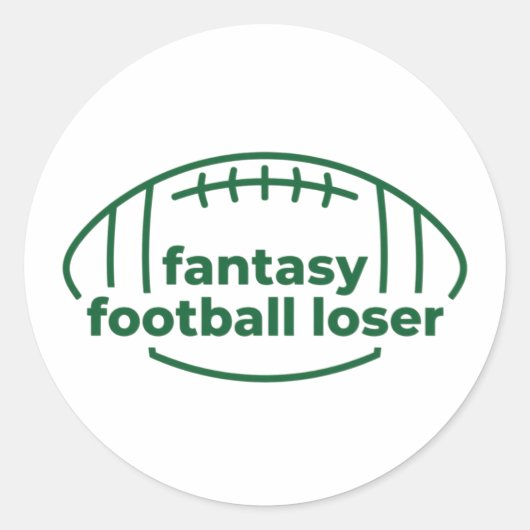 Fantasy Football Loser Ronde Sticker (Voorkant)