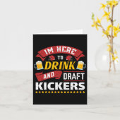 Fantasy Football Party Drink Draft Kickers Funny S Kaart (Gele Bloem)