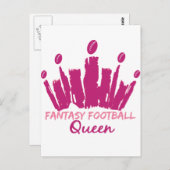 Fantasy Football Queen Briefkaart (Voorkant / Achterkant)
