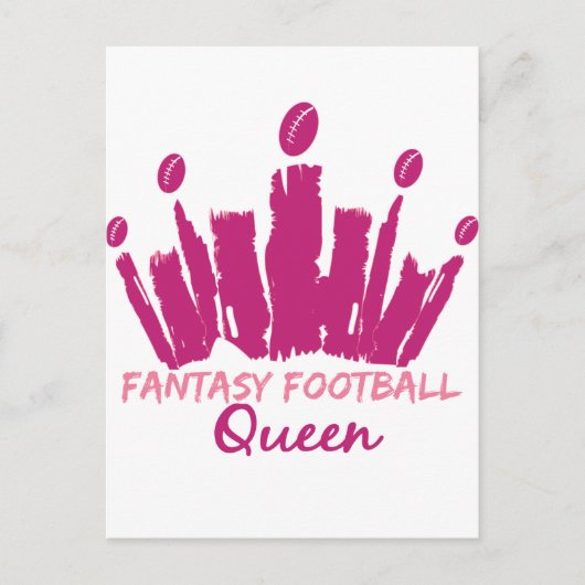 Fantasy Football Queen Briefkaart (Voorkant)
