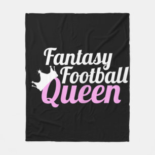 Fantasy Football Queen Fun Fleece Deken