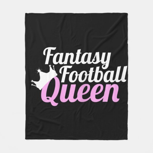 Fantasy Football Queen Fun Fleece Deken (Voorkant)