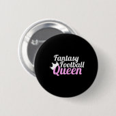 Fantasy Football Queen Fun Ronde Button 5,7 Cm (Voorkant /achterkant)
