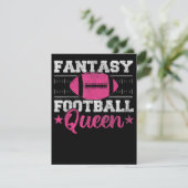 Fantasy Football Queen Funny Game Day Fantasy gift Feestdagenkaart (Staand voorkant)