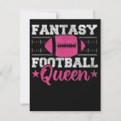 Fantasy Football Queen Funny Game Day Fantasy gift Feestdagenkaart (Voorkant)