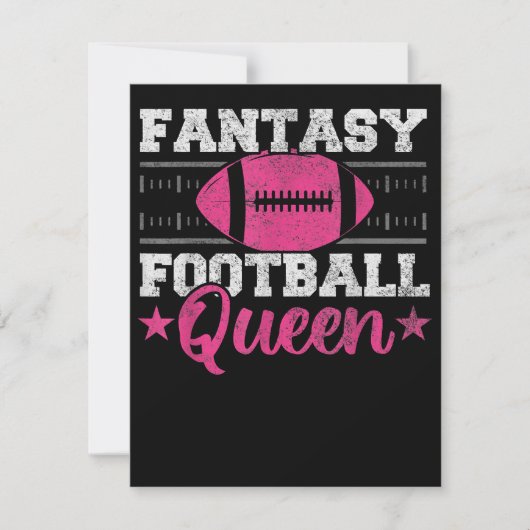Fantasy Football Queen Funny Game Day Fantasy gift Feestdagenkaart (Voorkant)