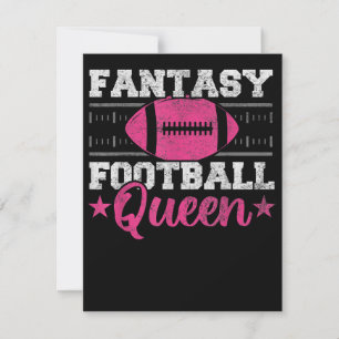 Fantasy Football Queen Funny Game Day Fantasy gift Feestdagenkaart