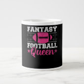 Fantasy Football Queen Funny Game Day Fantasy gift Grote Koffiekop (Voorkant)