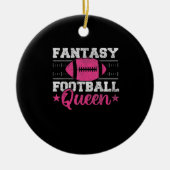 Fantasy Football Queen Funny Game Day Fantasy gift Keramisch Ornament (Voorkant)