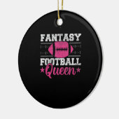 Fantasy Football Queen Funny Game Day Fantasy gift Keramisch Ornament (Links)