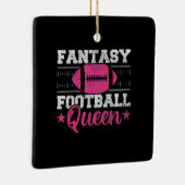 Fantasy Football Queen Funny Game Day Fantasy gift Keramisch Ornament (Rechts)