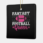 Fantasy Football Queen Funny Game Day Fantasy gift Keramisch Ornament (Links)