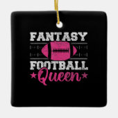 Fantasy Football Queen Funny Game Day Fantasy gift Keramisch Ornament (Voorkant)