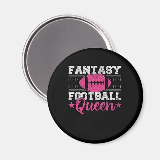 Fantasy Football Queen Funny Game Day Fantasy gift Magneet (Voorkant / Achterkant)