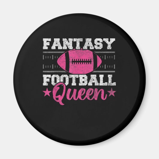 Fantasy Football Queen Funny Game Day Fantasy gift Magneet (Voorkant)