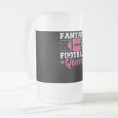 Fantasy Football Queen Funny Game Day Fantasy gift Matglas Bierpul (Voorkant links)