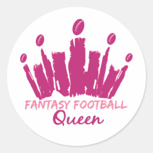 Fantasy Football Queen Ronde Sticker