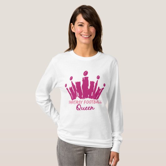Fantasy Football Queen T-shirt (Voorkant volledig)